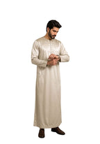 Mens Shiny Emirati / Omani Thobe -Beige