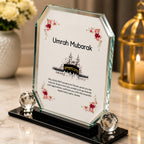 Umrah Mubarak Mirror Glass Frame Gift for Loved Ones