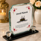 Umrah Mubarak Mirror Glass Frame Gift for Loved Ones