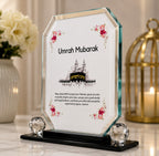 Umrah Mubarak Mirror Glass Frame Gift for Loved Ones
