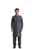 Men's Classic Plain Dark Grey Shalwar Kameez