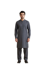 Men's Classic Plain Dark Grey Shalwar Kameez