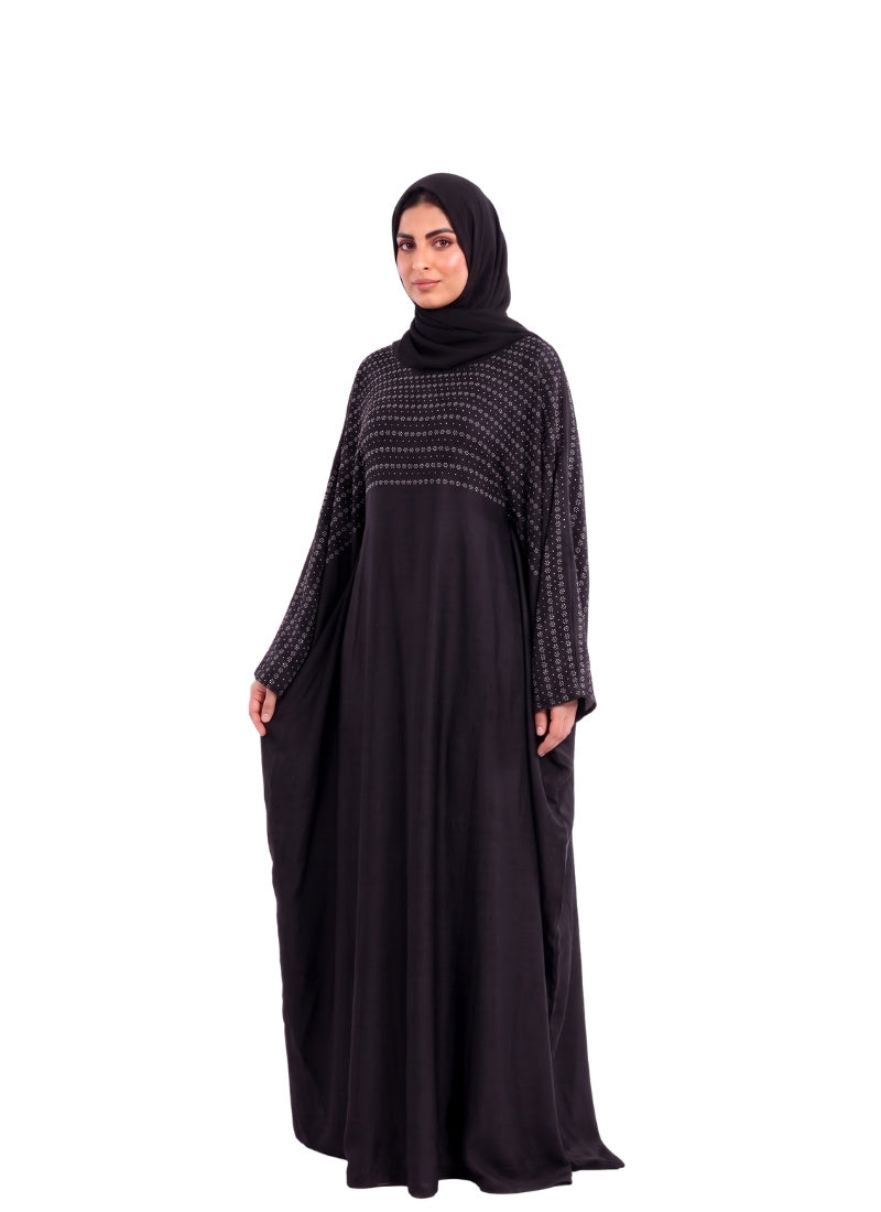 Women's Embellished Kaftan Abaya with Butterfly Sleeves
