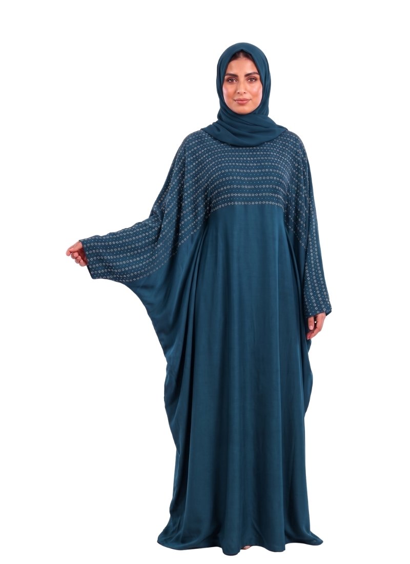 Women's Embellished Kaftan Abaya with Butterfly Sleeves