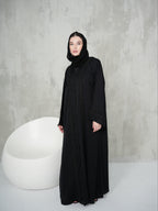 Black Full Body Patterned Abaya