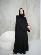Black Full Body Patterned Abaya