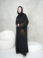 Black Gold Pattern Abaya
