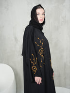Black Gold Pattern Abaya