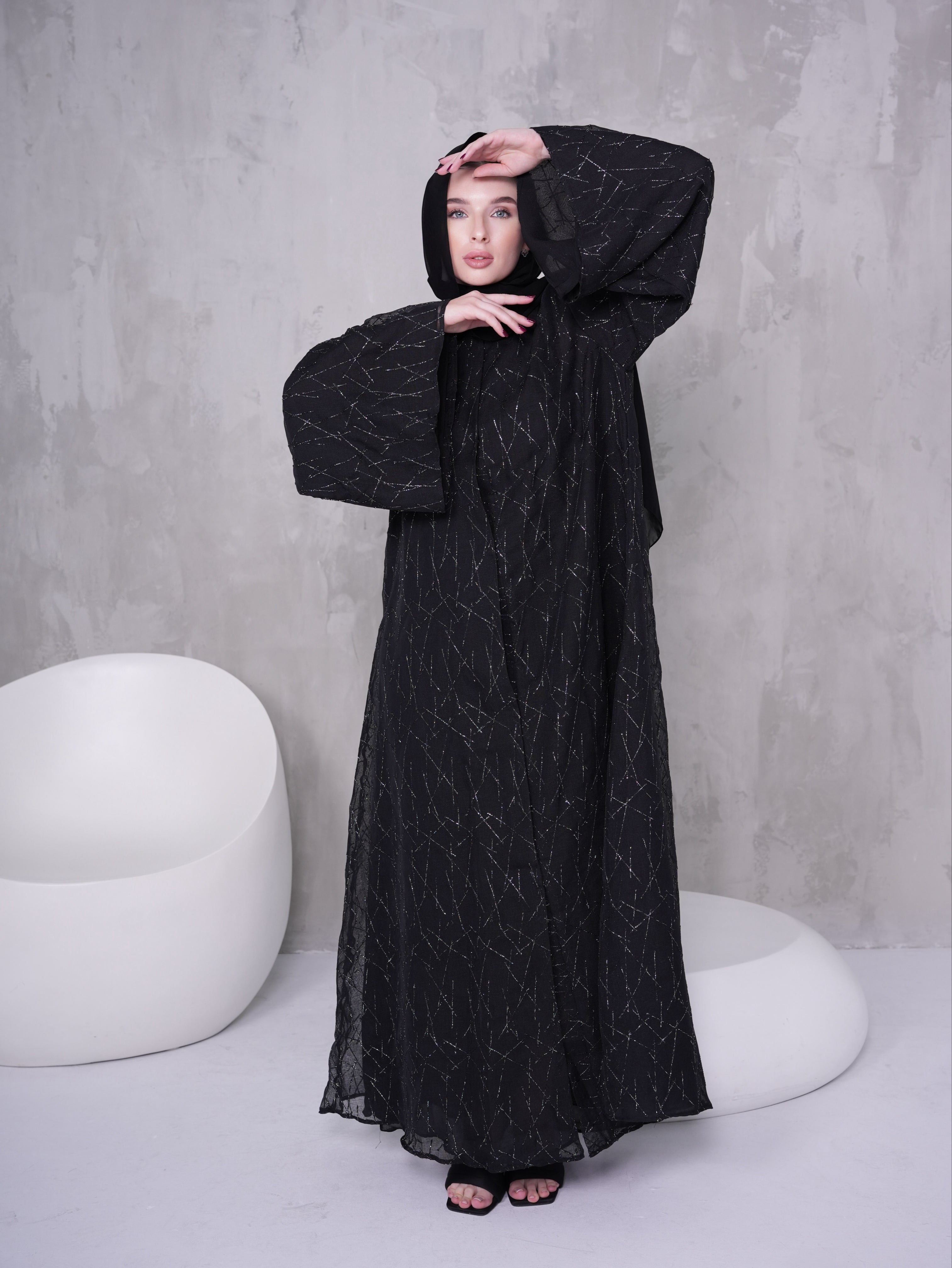Black Constellation Abaya