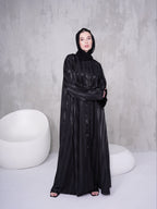 Black Lined Abaya