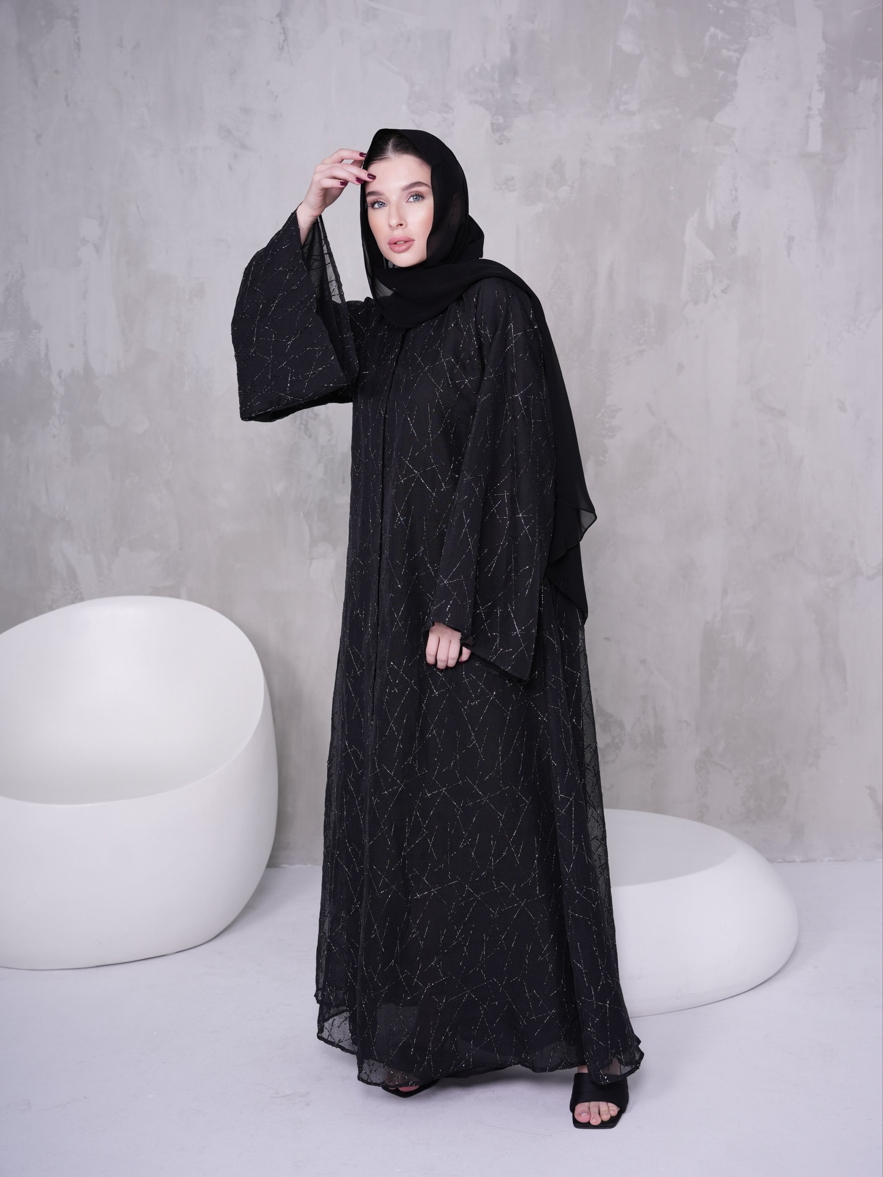 Black Constellation Abaya