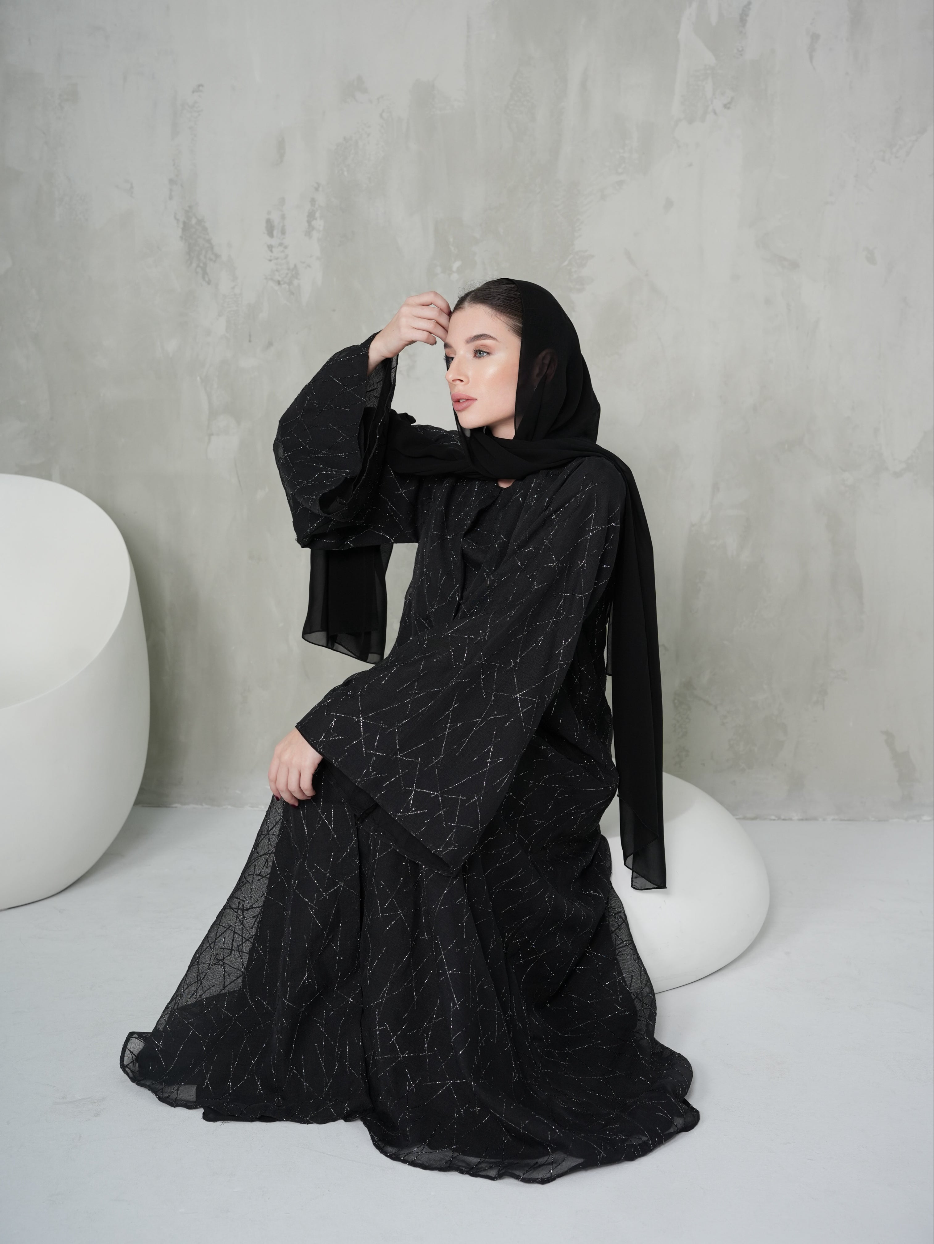 Black Constellation Abaya