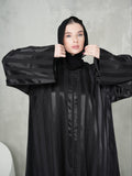 Black Lined Abaya