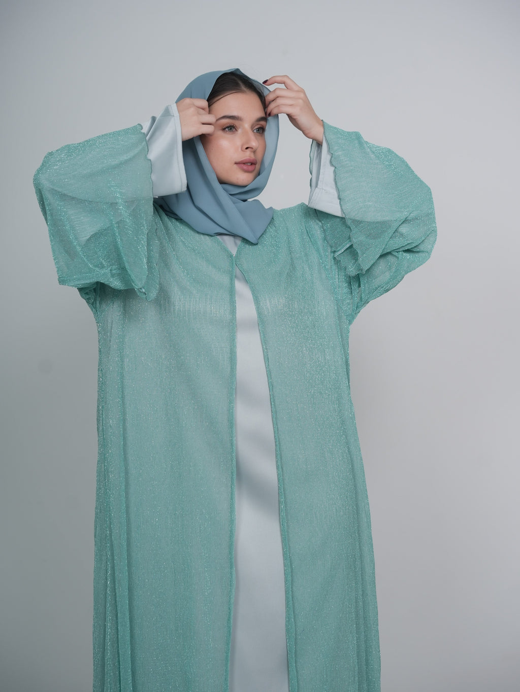 Baby Blue Abaya