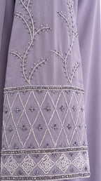 Women's Embroidered Bell Sleeve Abaya with Hijab Set