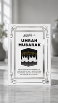 Umrah Mubarak Kaaba Frame with Crystal Diamond Knob