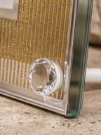 Luxury Umrah Mubarak Gold Glitter Mirror Frame